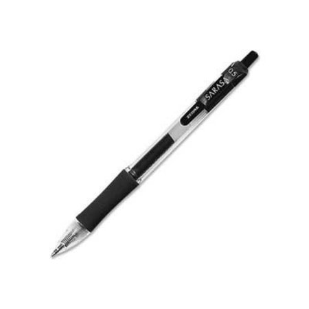 ZEBRA PEN Zebra Sarasa Gel Retractable Pen, Fine, 0.5mm, Black Ink, Dozen 46710